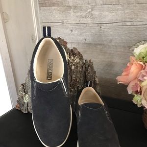 Lands End Suede Slip on Shoes